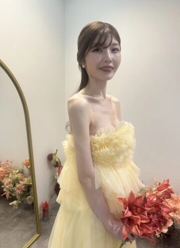 送料無料！パーティドレス 美しい花レース ソフトハートカット