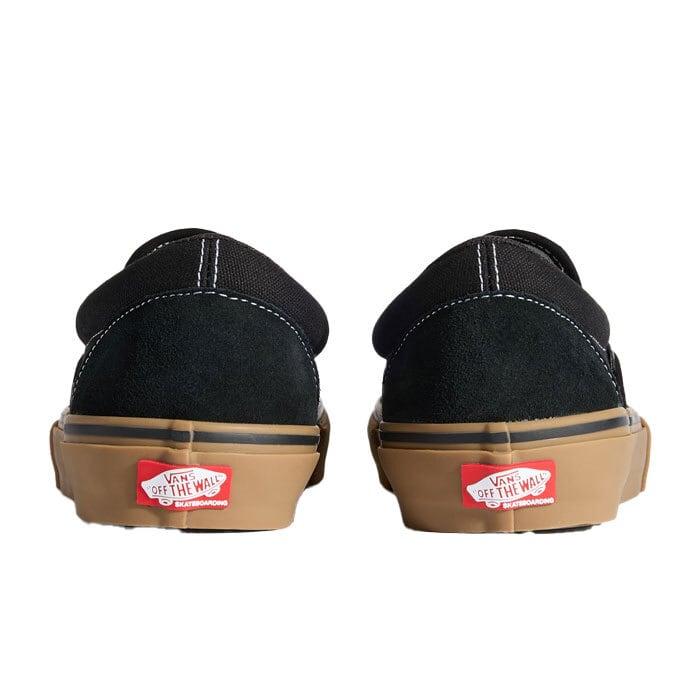 VANS skate slip-on BLUE CHECKERBOARD BLACK/GUM/WHITE バンズ