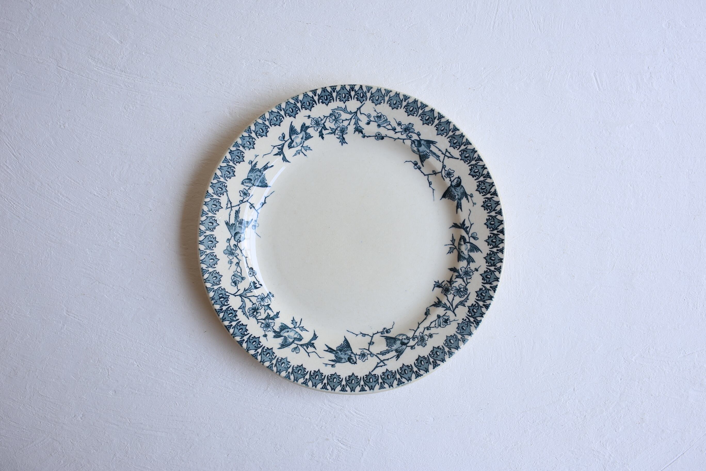 フランス アンティーク Choisy le Roi ショワジールロワ 「小鳥のガーランド」N-03017d