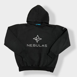 【USA古着】NEBULAS プリント パーカー フーディー プルオーバー 黒 US古着