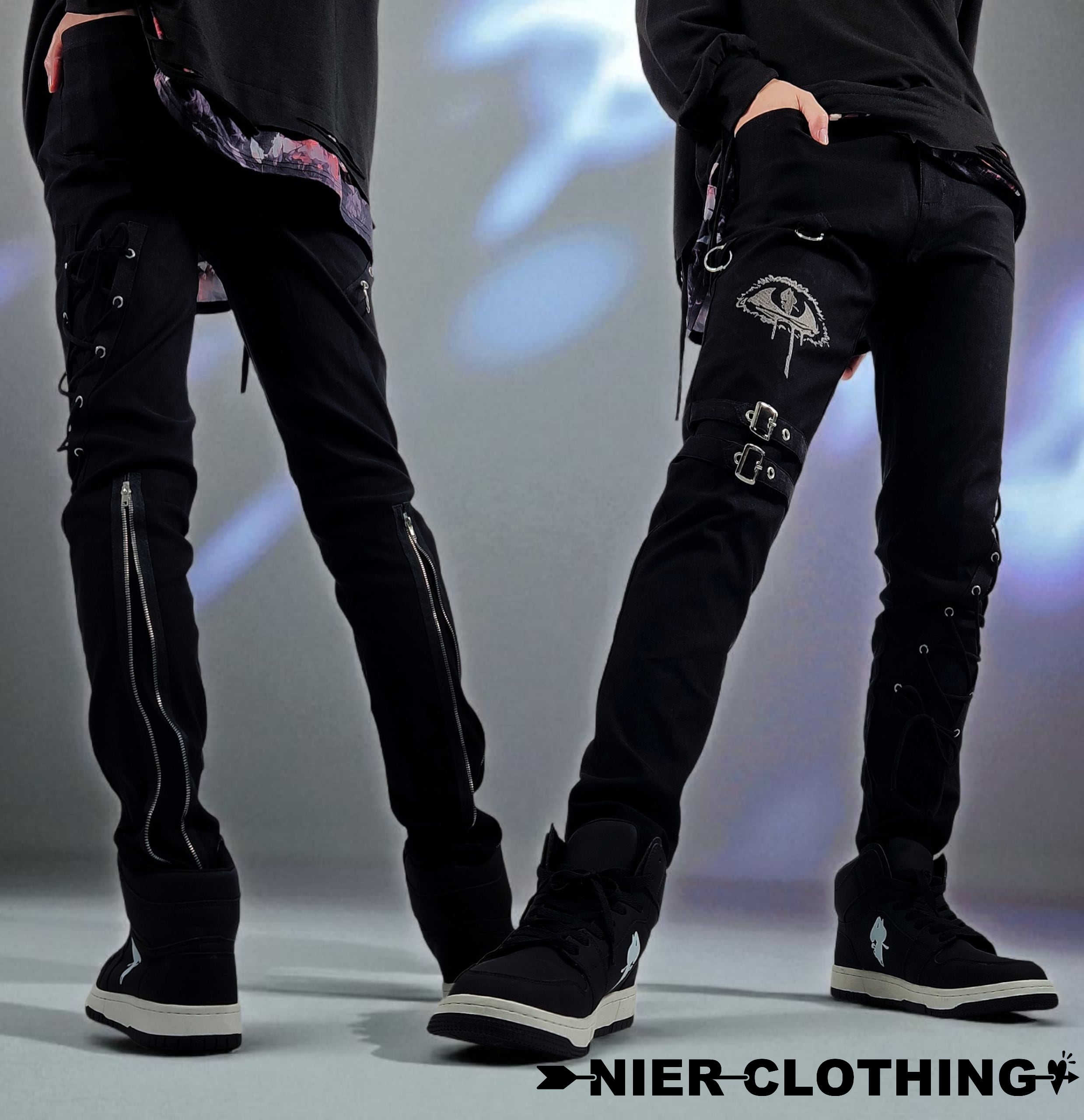 NIER CLOTHING パンツ パンツ NieR STYLISH GRAY SARROUEL PANTS