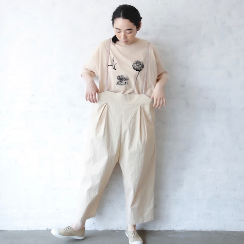 《michirico 2024ss》Cordura nylon overalls / light beige / S・M(大人)