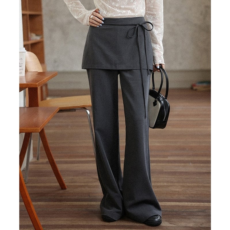 layered flare pants k-0032