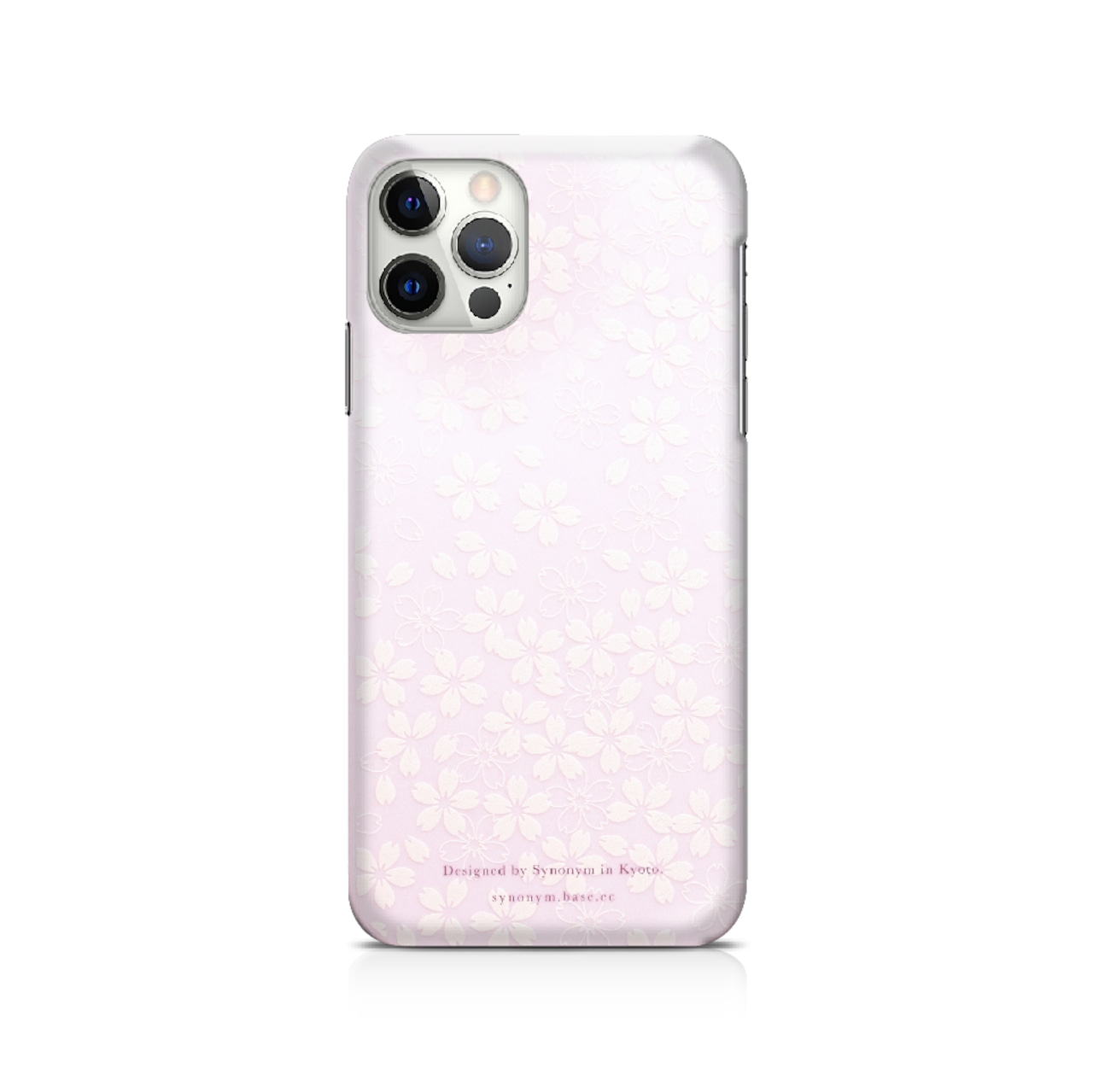 白桜 - 和風 立体型 iPhoneケース / T003000W【Three-dimensional】