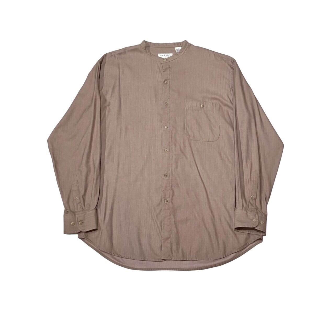 Vintage - No Collar Cotton Rayon Shirt (size-XL) ¥11000+tax