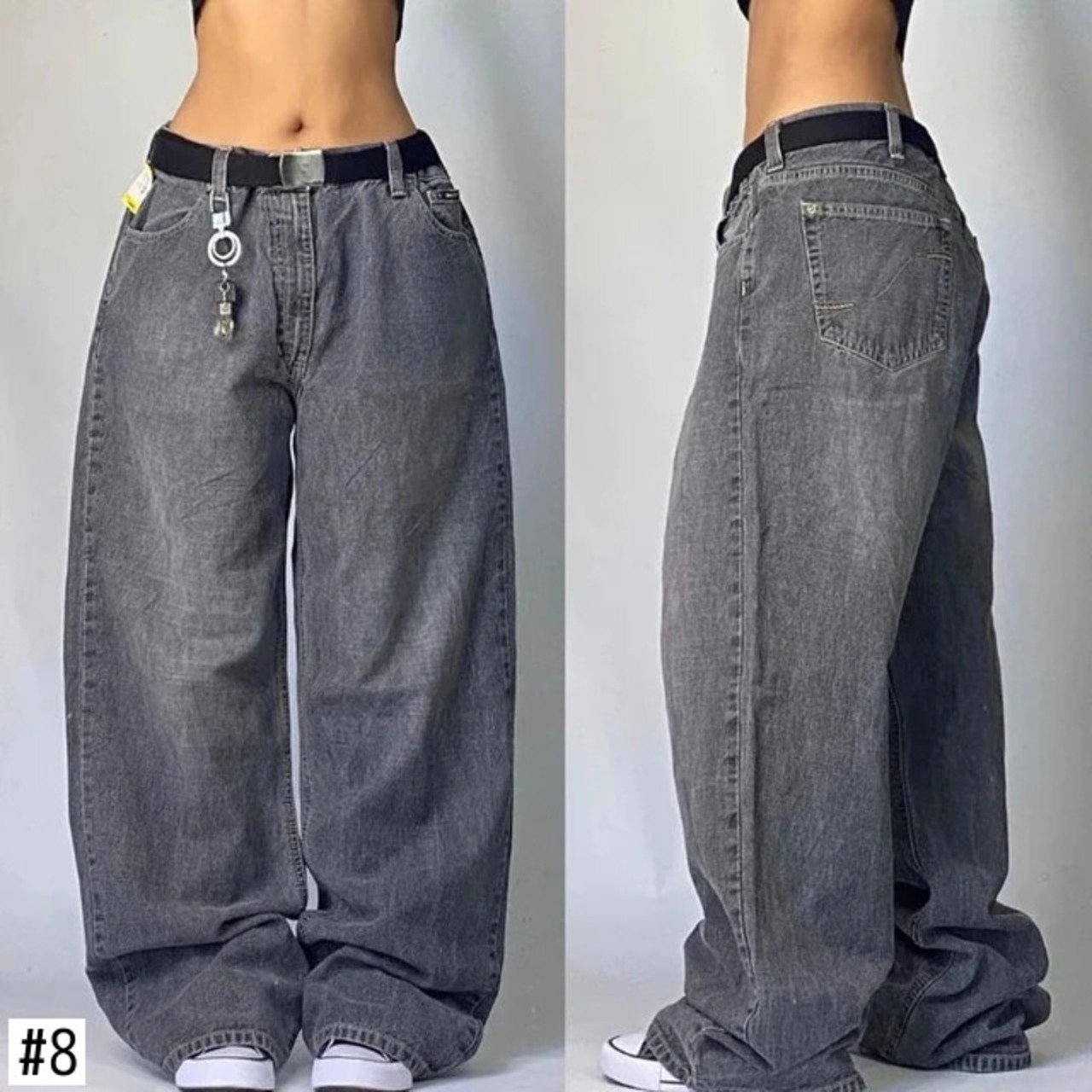 JNCO 原宿柄刺繍だぶだぶのジーンズ男性 Y2K ストリートヴィンテージ 