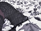 【受注商品】Rumi Rockきもの「ブラックナイト」ホワイト　[A867]