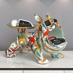 小物入れ 口デカ ブルドッグ 2カラー 青 緑 置物 尻尾お皿 犬 ミニテーブル 卓上 おしゃれ インテリア 小物置き 収納 シンプル リビング 一人暮らし