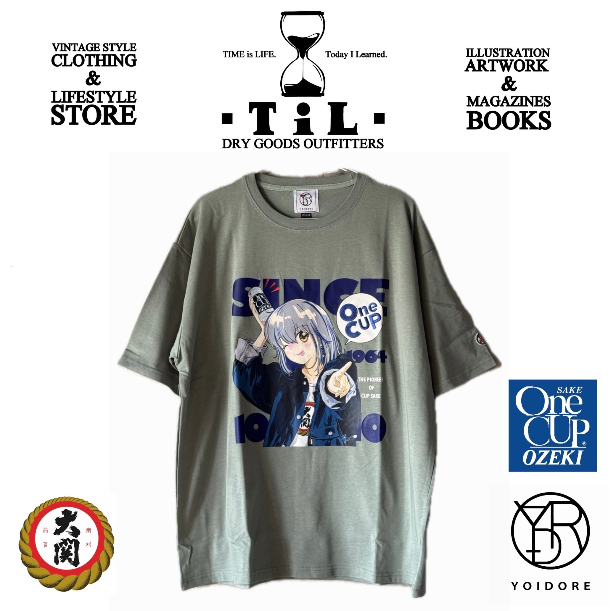 ワンカップ大関×YOIDORE(ヨイドレ) どれみちゃんTEE L.GREEN | TiL