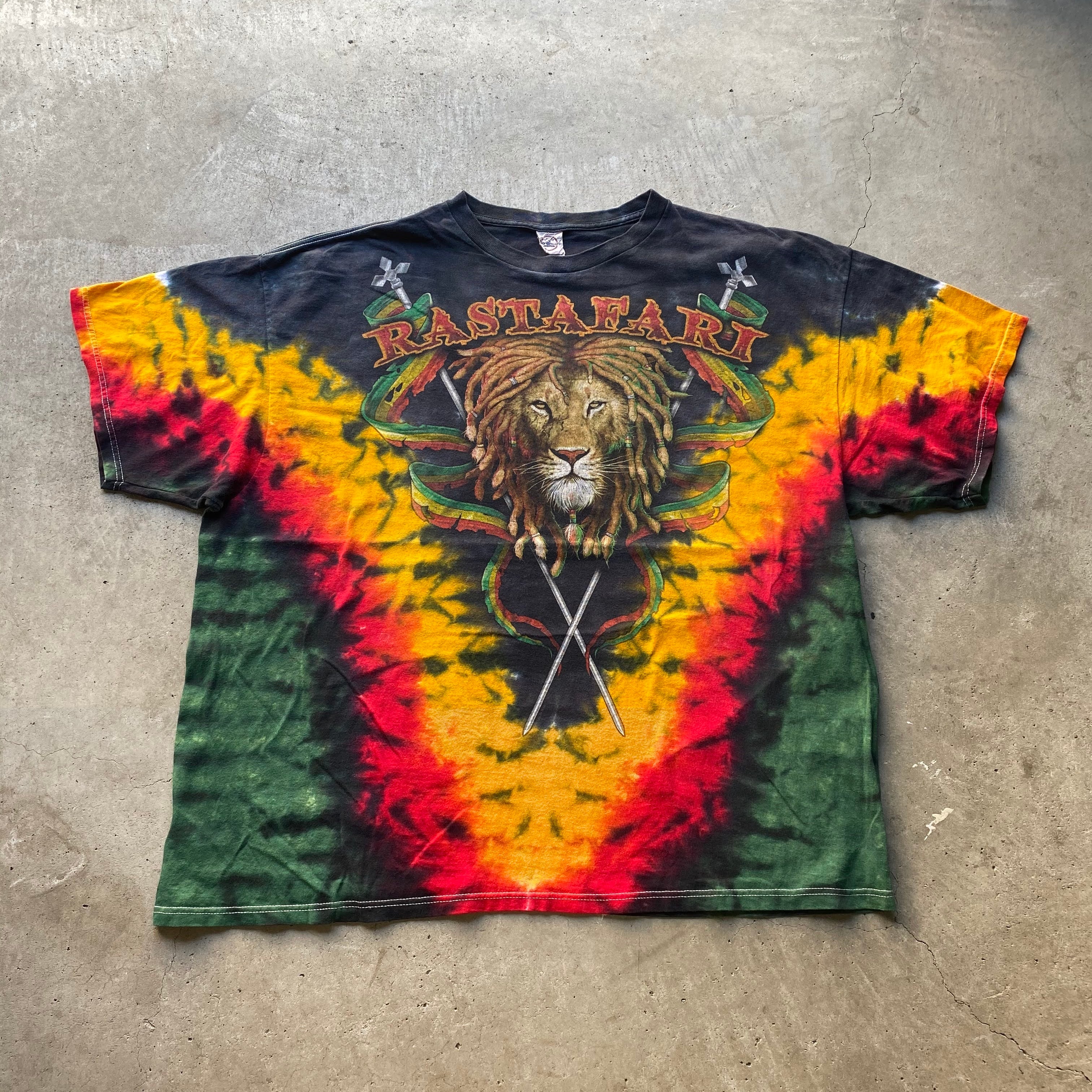 ビッグサイズ RASTAFARI ラスタファリ運動 プリントTシャツ タイダイ 