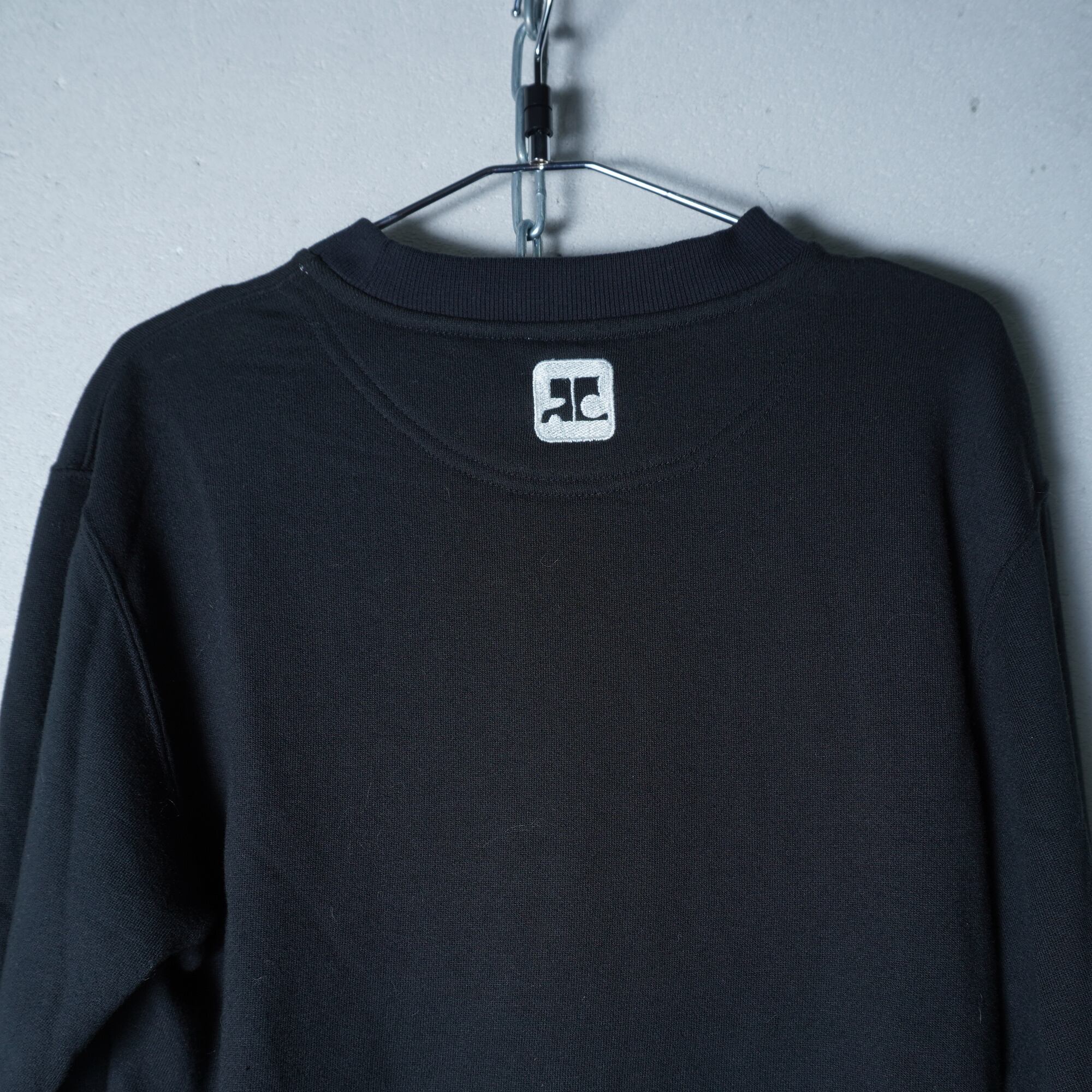 Courreges】クレージュ ロゴ刺繍スウェット black | MIXHIVE