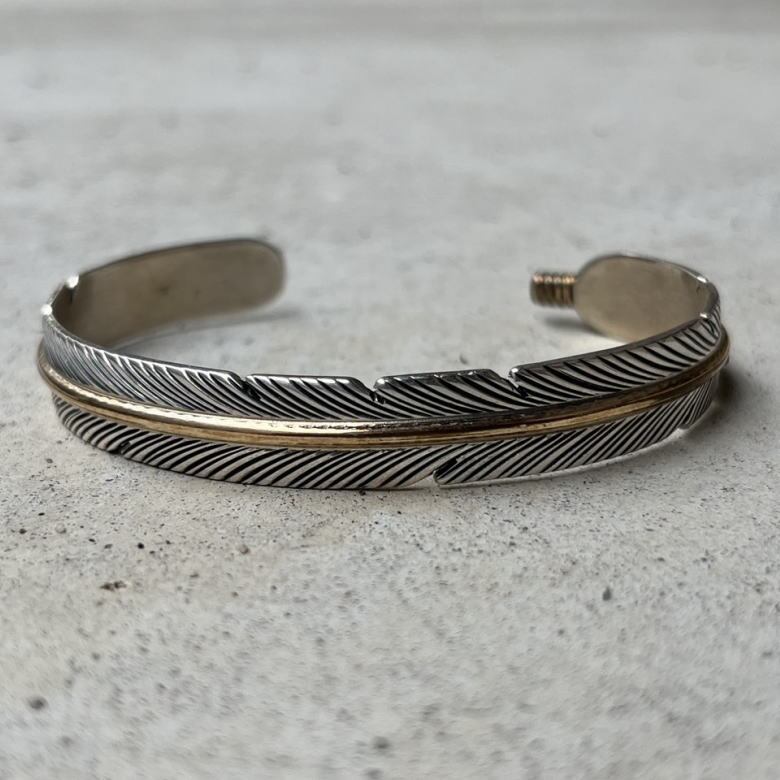 インディアンジュエリー Indian Jewelry 12KGF フェザーバングル