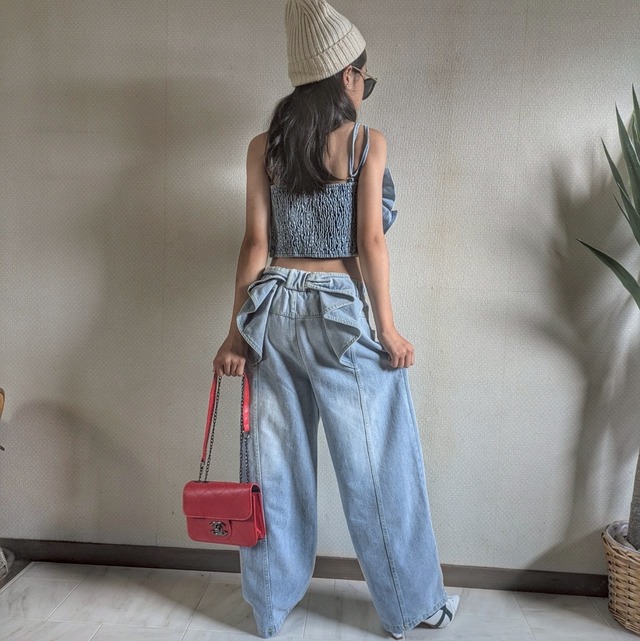 《即納》〜ribbon wide pants〜