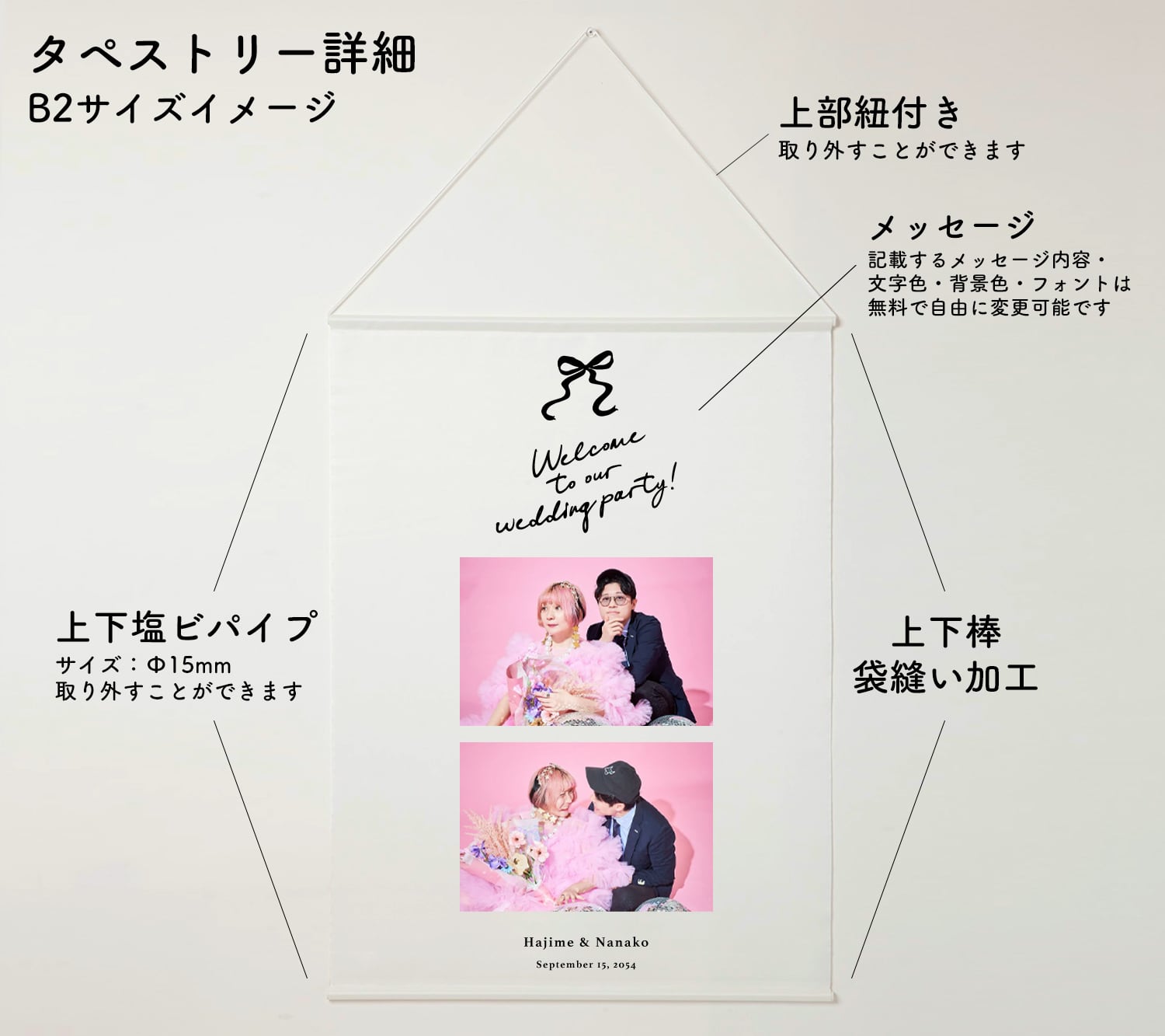 結婚式 写真タペストリー【タワレコ風】 | DIY store PBW
