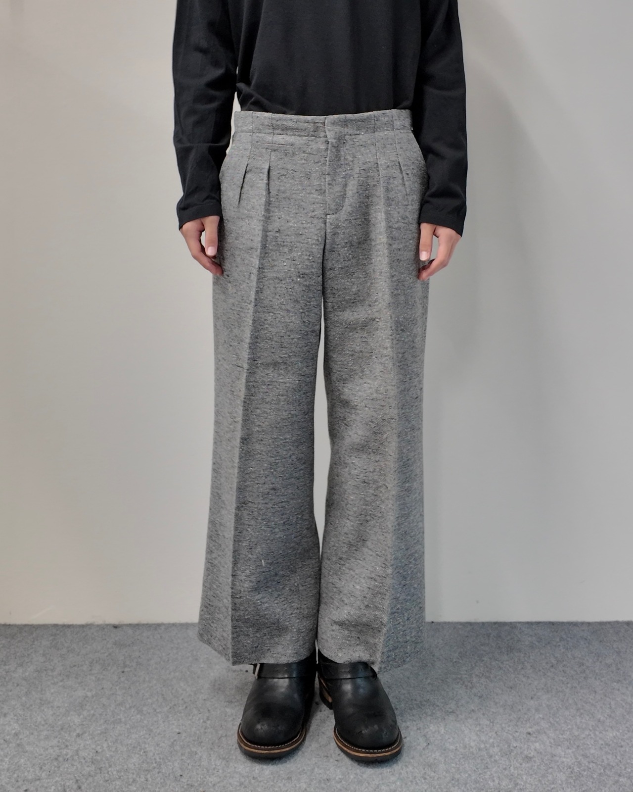 【Maison Margiela】cropped nep grey pants