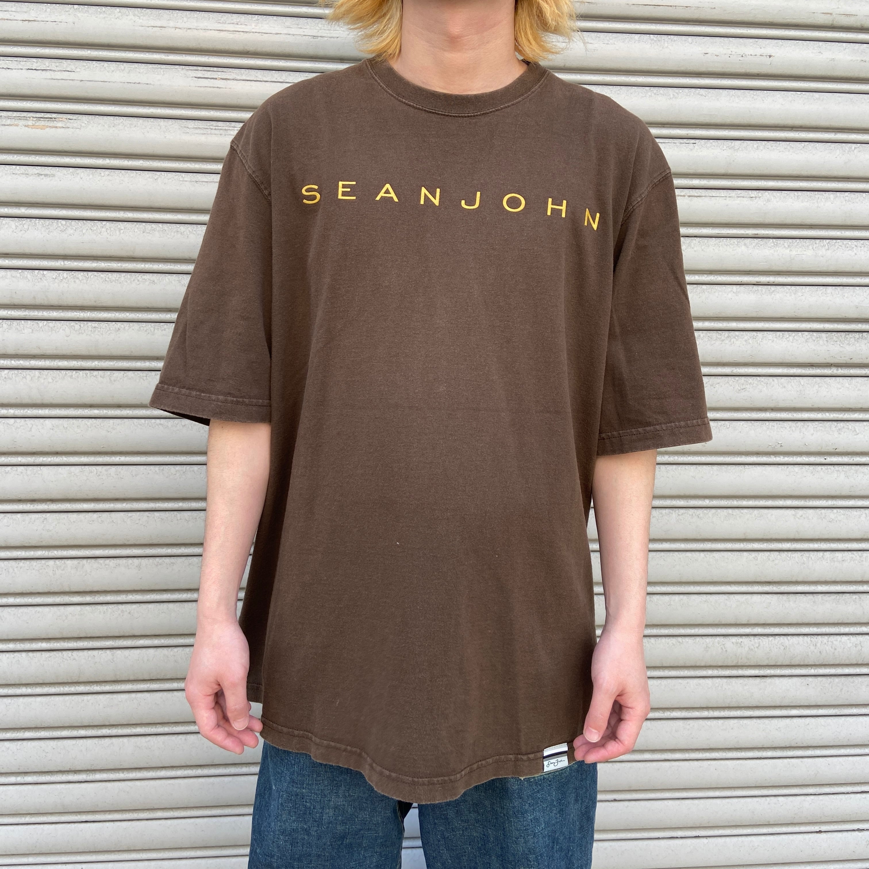 『送料無料』Sean John ショーンジョン　ロゴプリントTシャツ　XL ブラウン系 | 古着屋 Uan powered by BASE