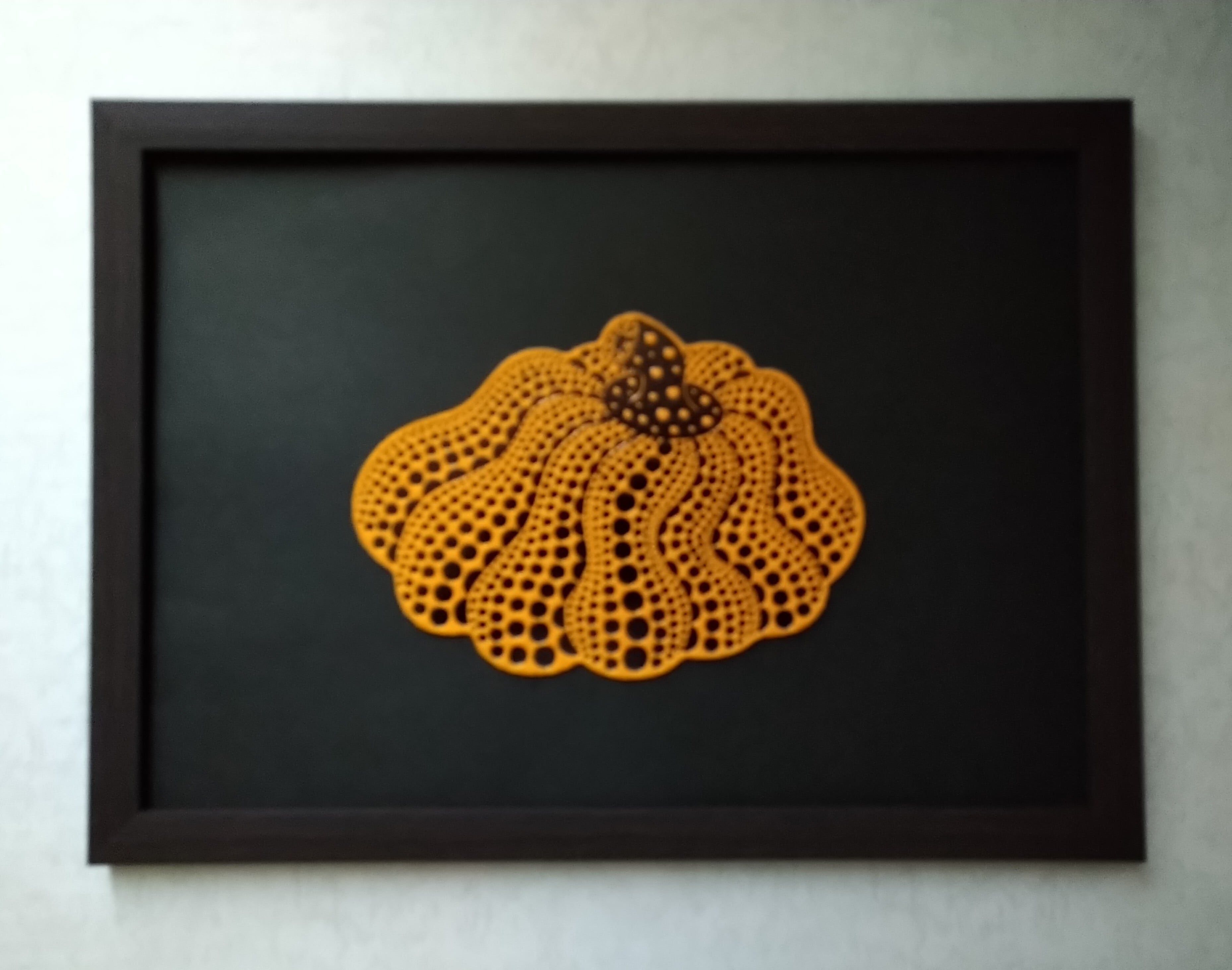 直島限定 草間彌生ダンシングパンプキンポストカードの額装 | Heart