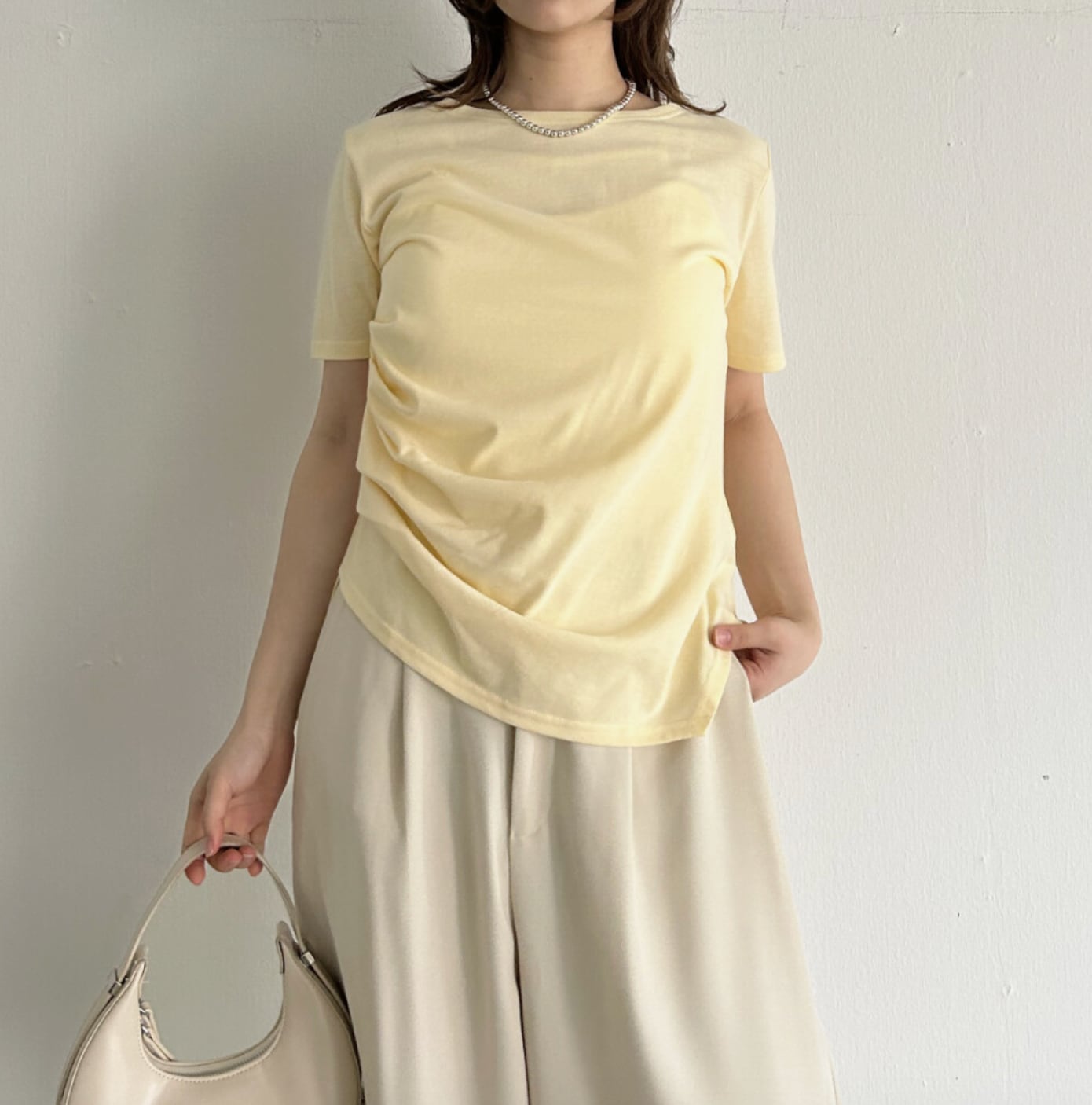 ナンバーミーTOKYO"ASYMMETRICAL TEE"YELLOW