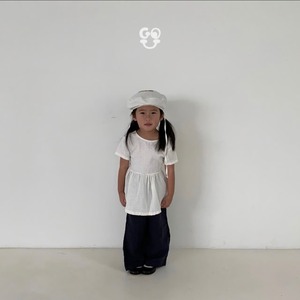 【Go.u】バックリボンカットソー 80〜120cm ホワイト 240518