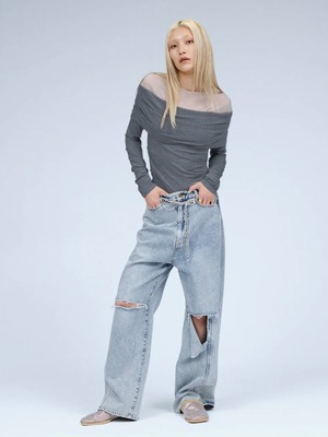 THINGS THAT MATTER　シングスザットマター  / NEW PRETENSE OFF-SHOULDER TOPS