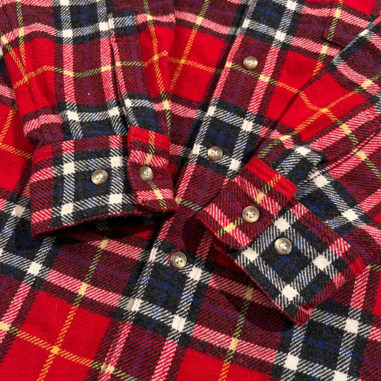 CASTELBAJAC カステルバジャック チェック柄 カシミヤ混 長袖 ウール シャツ サイズ 2 /メンズ/レッド