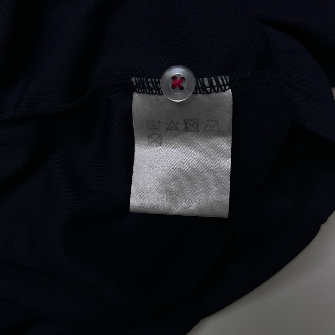 MIZUNO ミズノ GOLF ワッペン付き 半袖ポロシャツ L/ネイビー