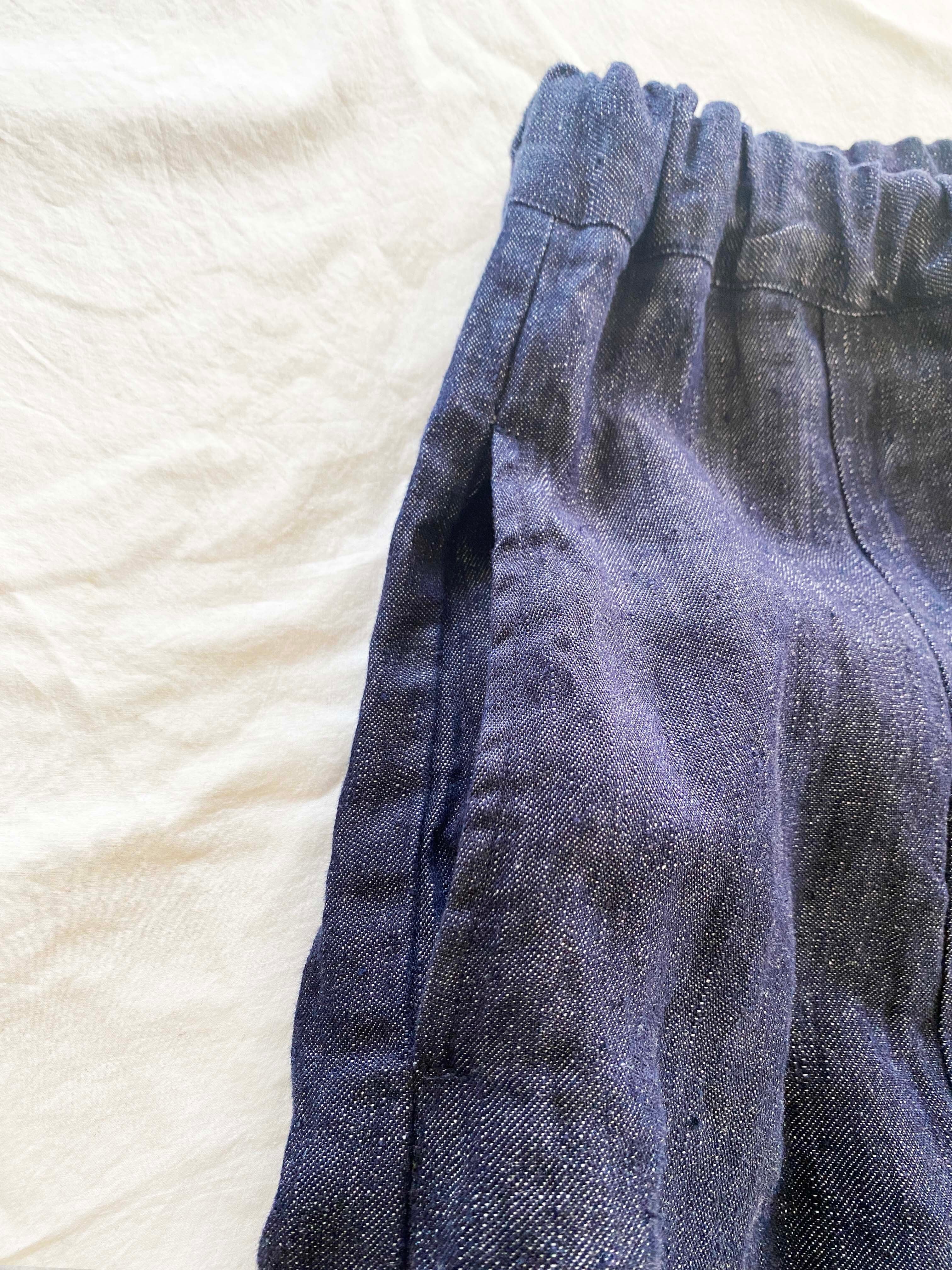 リネンデニムパネルスカート | motomi.m online store