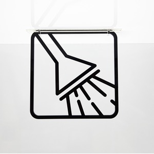 ツケレルン（3Wayピクトサイン）軽量 アクリル 突き出し 看板 （シャワー室01）3way-0057