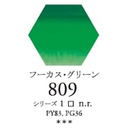 セヌリエWC 809 フーカス・グリーン 透明水彩絵具 チューブ10ml Ｓ1