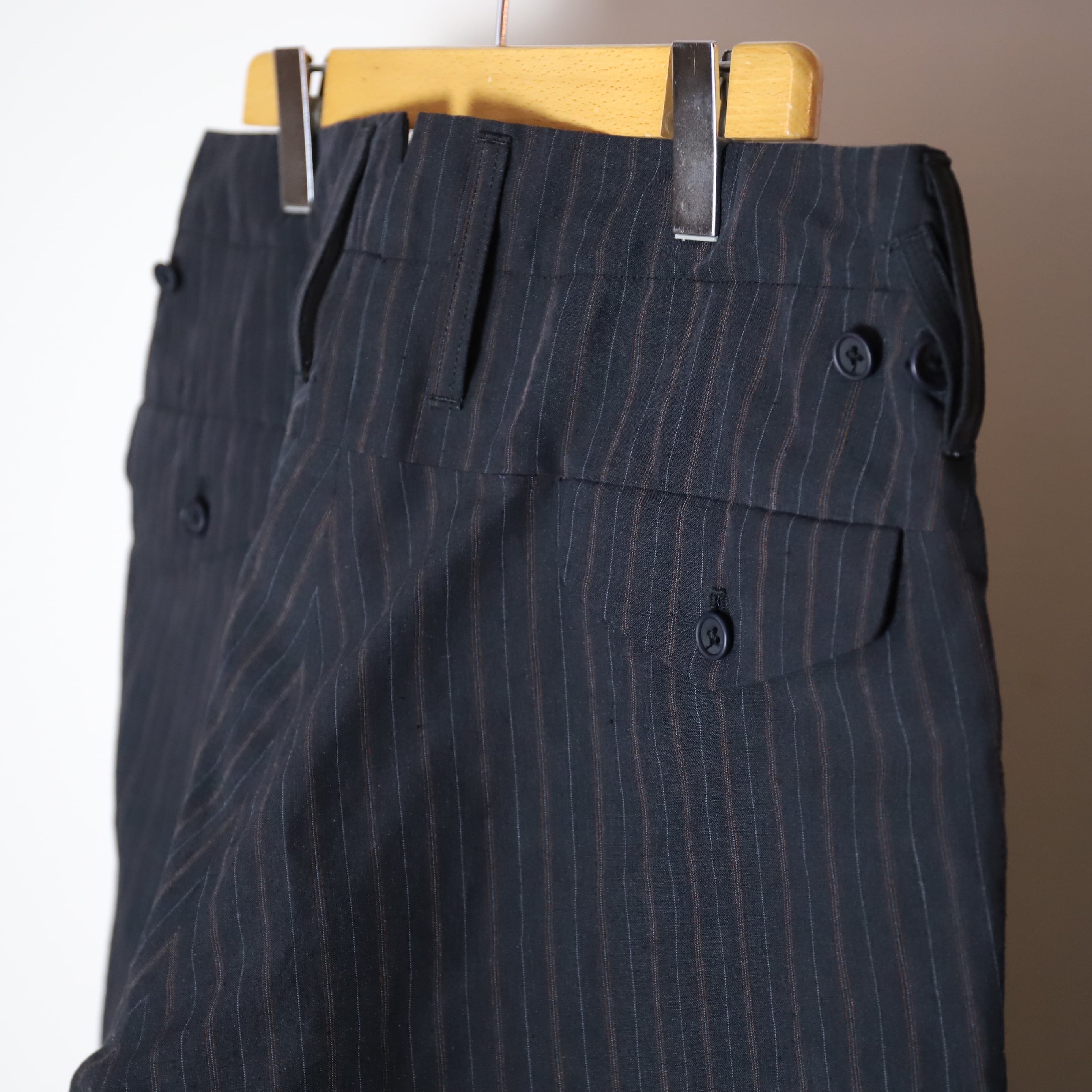 MAATEE&SONS / MILITARY SLACKS “俺のGUNPAN” / CHARCOAL STRIPE