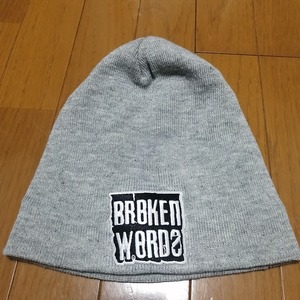 BROKENWORDZ LOGO ビーニーキャップ　グレー