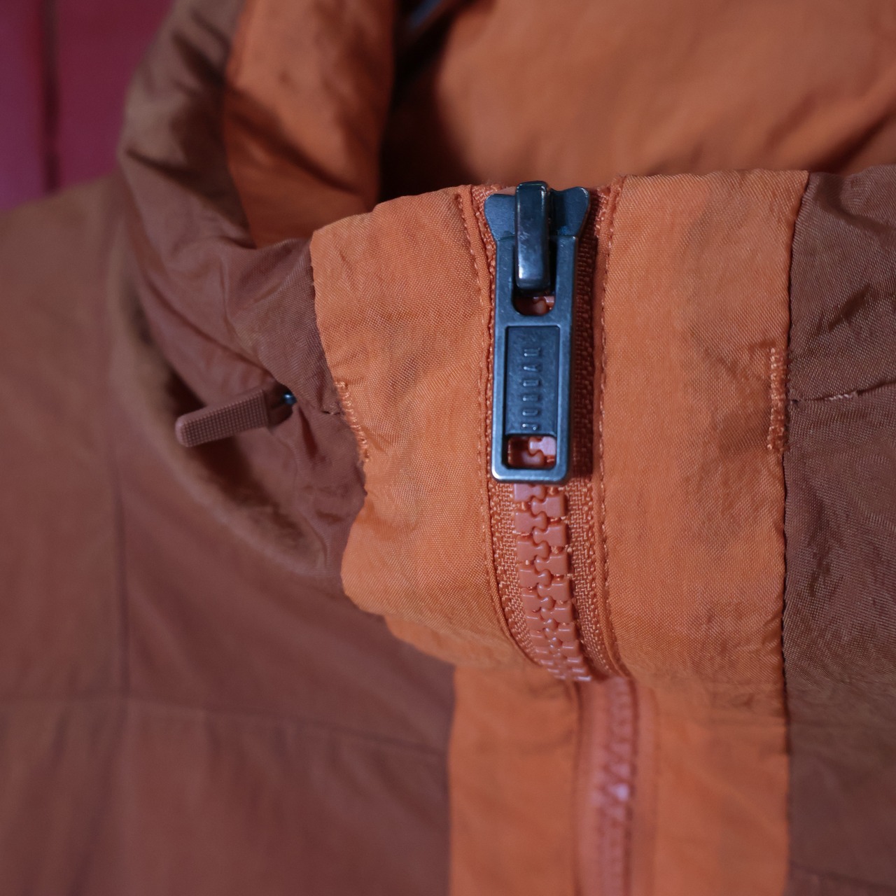 00s AIR JORDAN ハーフジップナイロンアノラックパーカー　オレンジ　ジョーダン　M