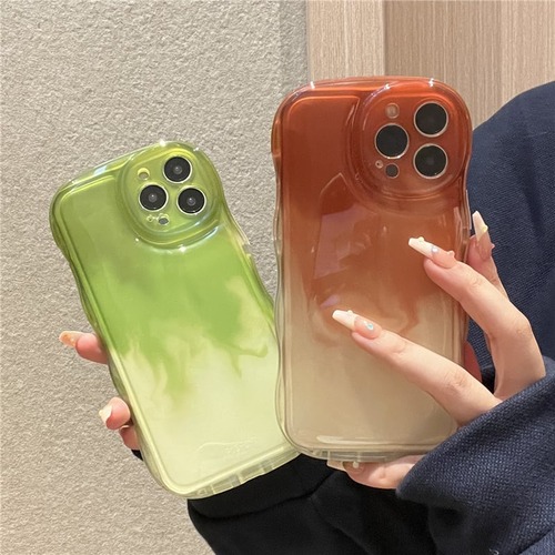 【送料無料】 iPhoneケース ブラウン グリーン l シリコン 可愛い シンプル カジュアル スマホケース 韓国
