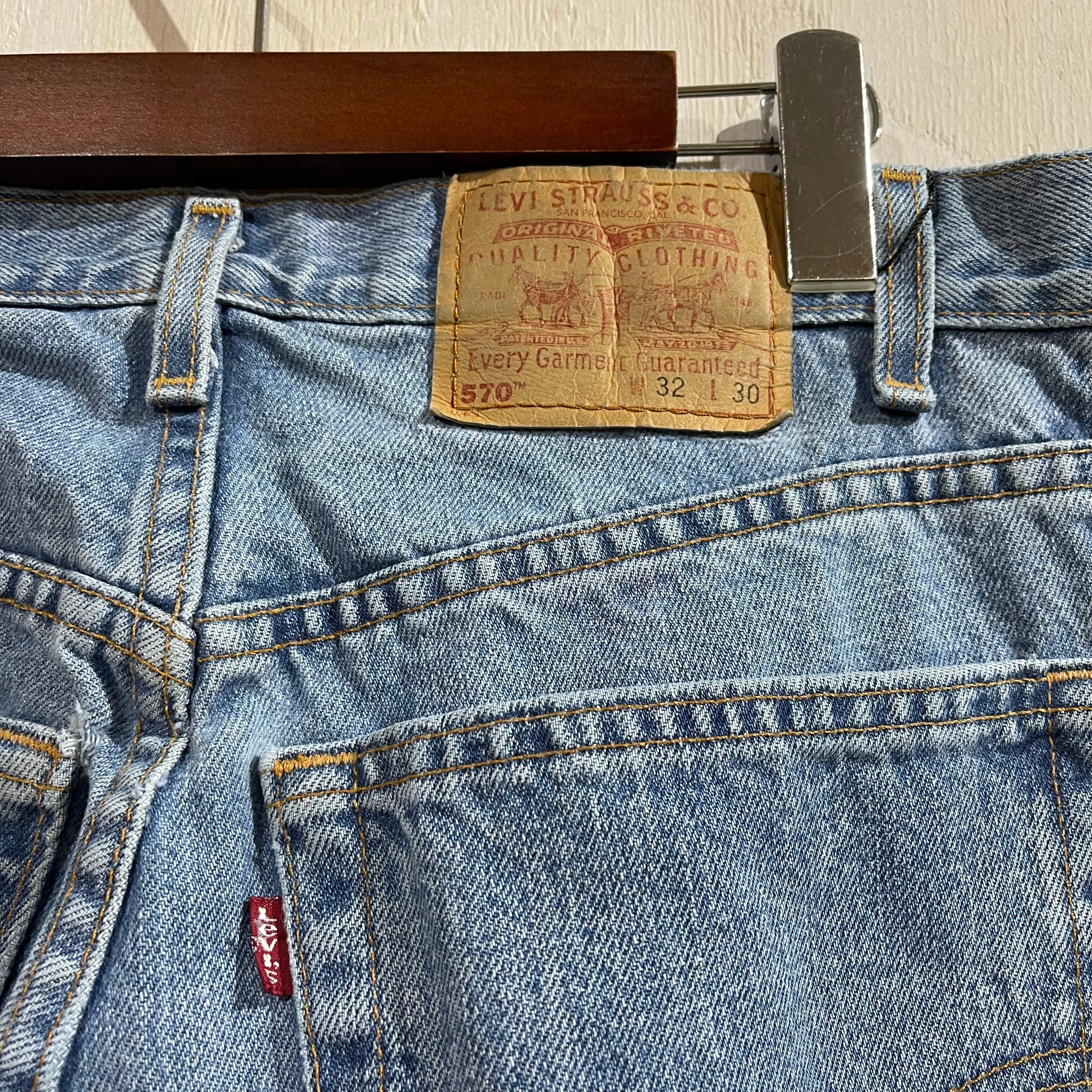 W32 L30』Levi's 570 リーバイス バギーデニムパンツ 青 古着