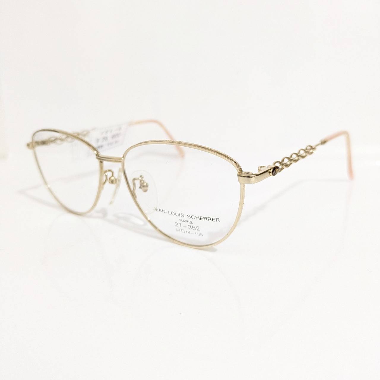 【JEAN-LOUIS SCHERRER】ウエリントンメタルフレーム ゴールド