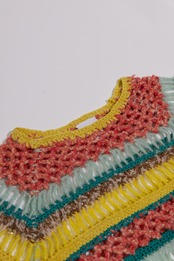 Colorful Crochet Border Top Knit