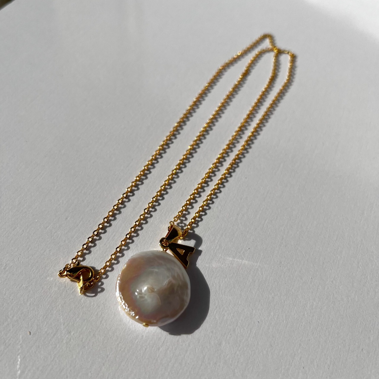 バロックパール × イニシャル ネックレス［GKN043］