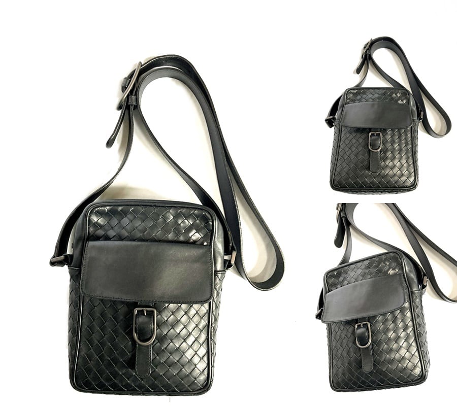 美品 正規 BOTTEGA VENETA ボッテガ ヴェネタ 定価15万 ブラック