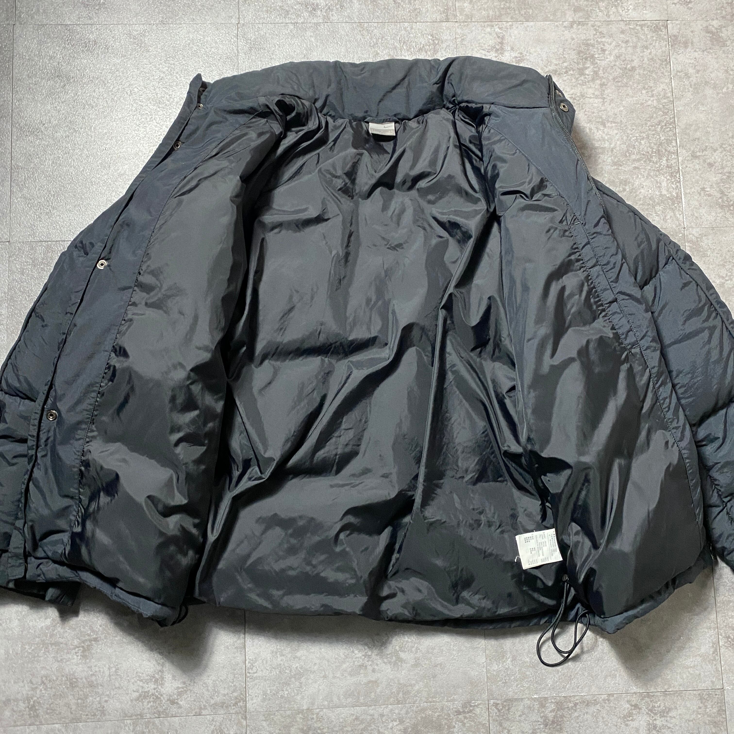 00's NIKE ナイキ スウォッシュ 刺繍ワンポイント ブラック 黒 ダウン