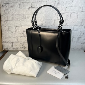 【最終処分SALE】 Dior クリスチャンディオール マリスパールパテントレザー ショルダーバッグ ブラック A-9837