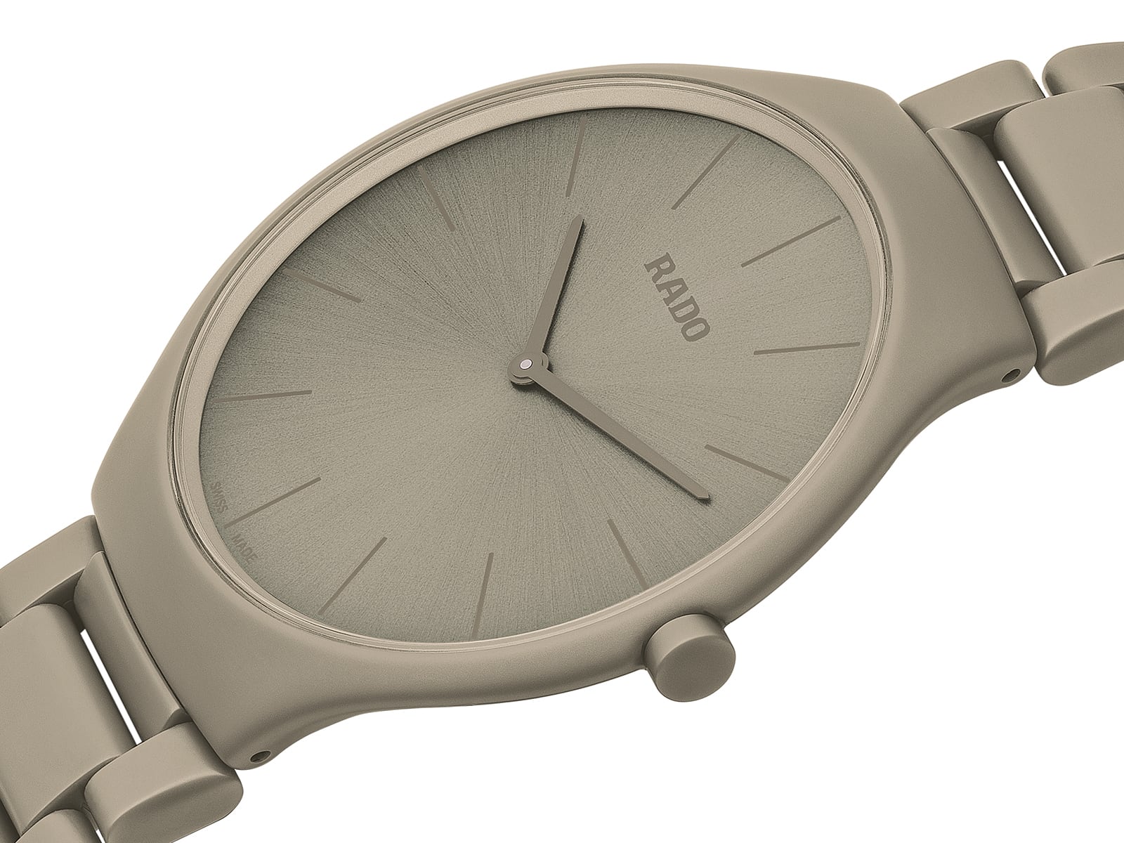 【RADO ラドー】True Thinline Les Couleurs™ Le Corbusier  Grey brown natural umber 32141 シンライン ル・コルビュジエ（アンバー）／国内正規品 腕時計