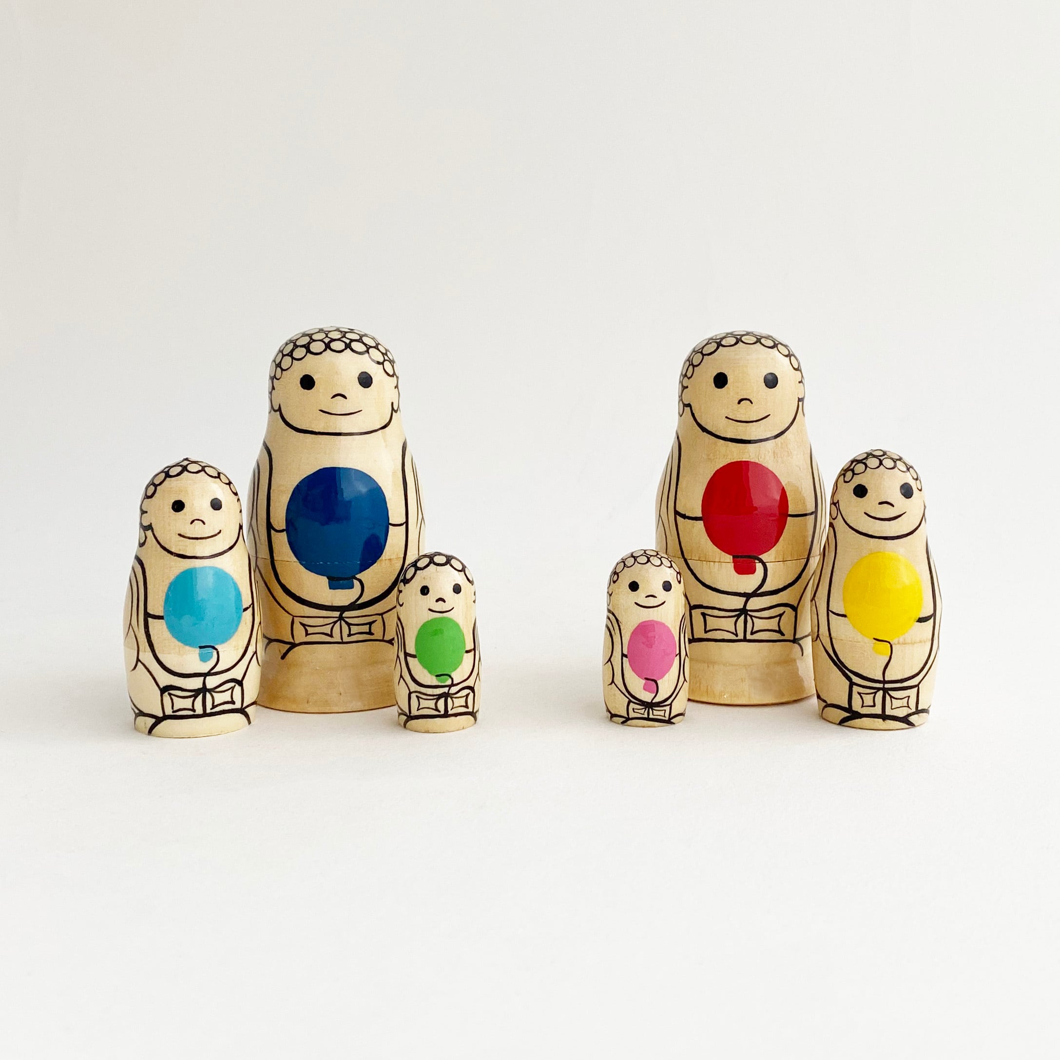 リトルブッダ マトリョーシカ / バルーン 3個組（100%ORANGE×コケーシカ ）