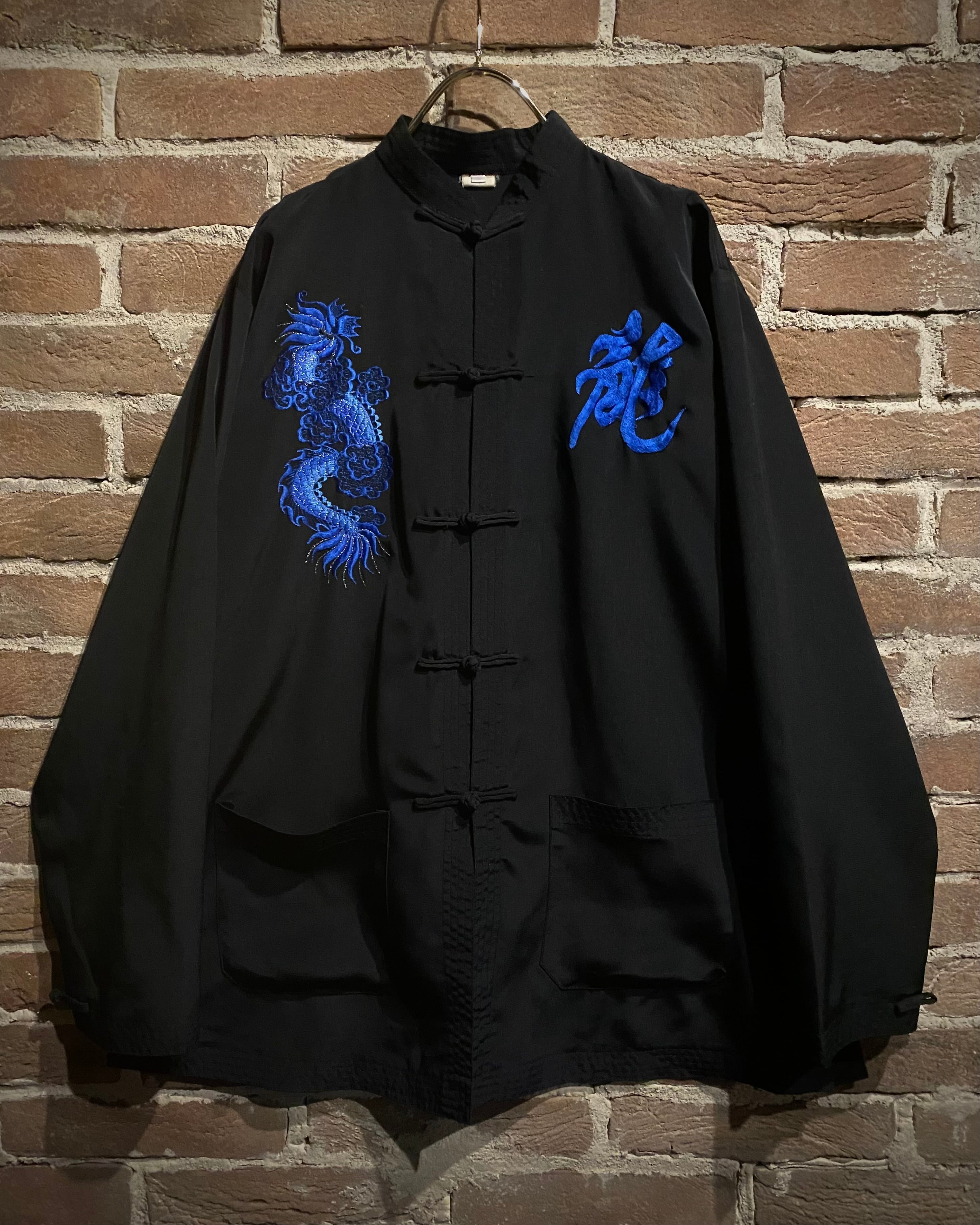 Caka act3】Dragon Embroidery Vintage Loose China Shirt | Caka(カカ 