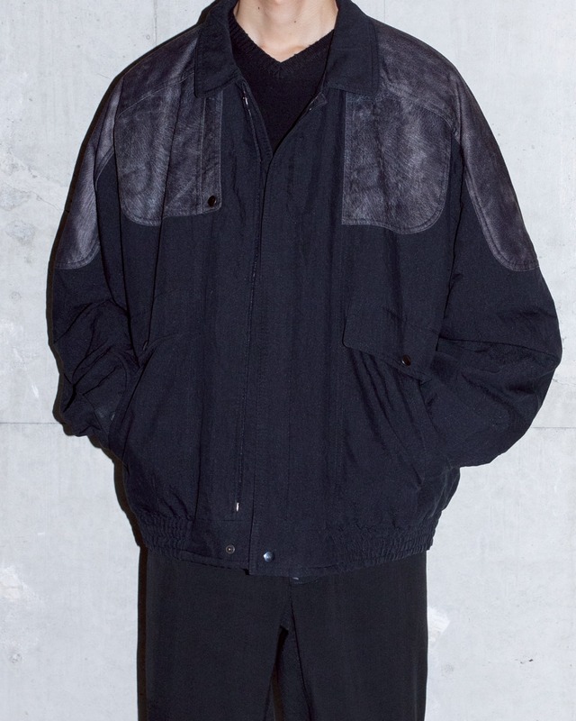 unknown panel design padded blouson / oversized silhouette / From EUROPE