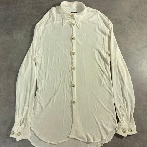 80-90s GIORGIO ARMANI ビスコース リブシャツ イタリア製