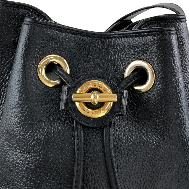 CELINE セリーヌ ショルダーバッグ ブラック マンテル レザー 巾着 vintage ヴィンテージ オールド mgyxeh