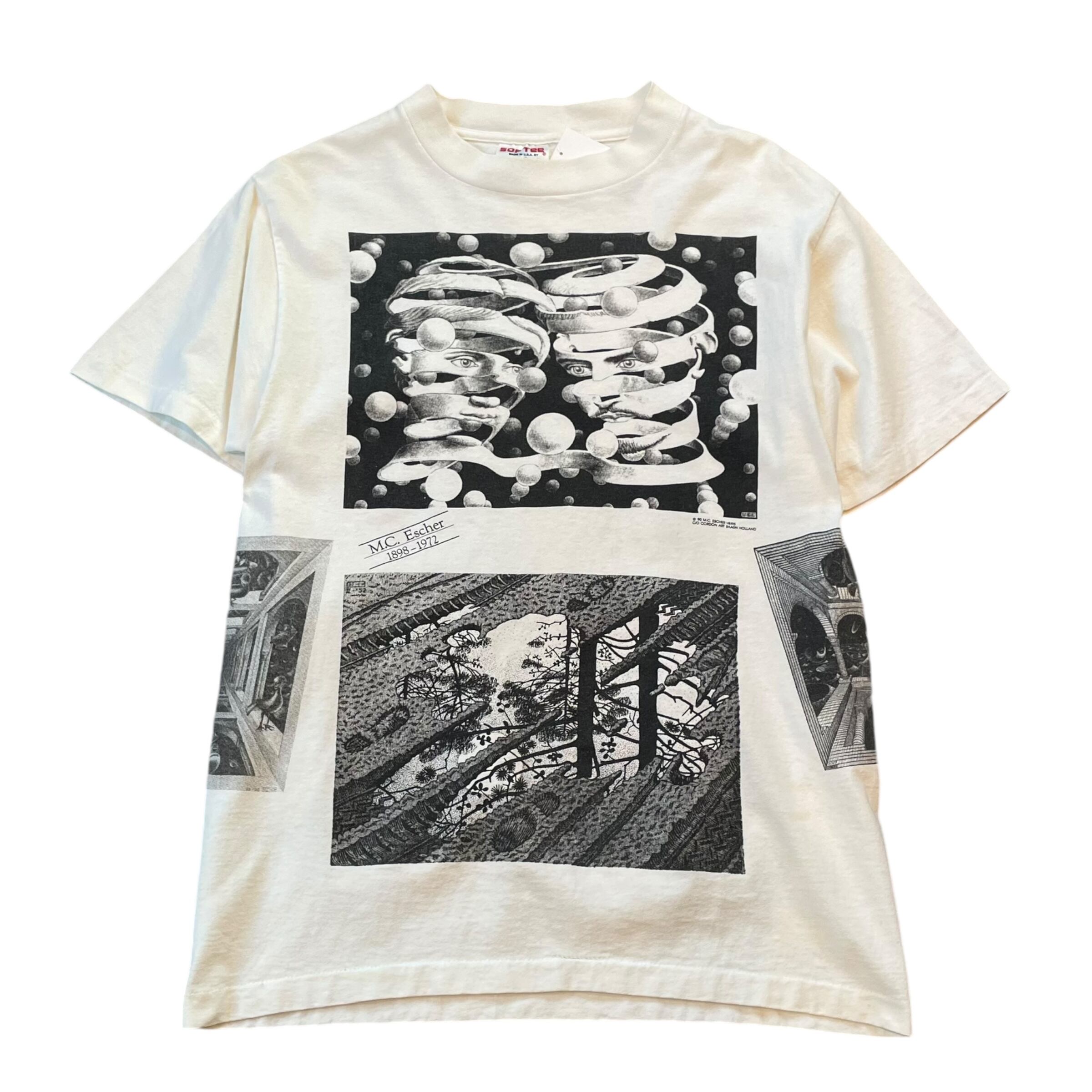 1990s M.C.Escher mulch print T-shirt