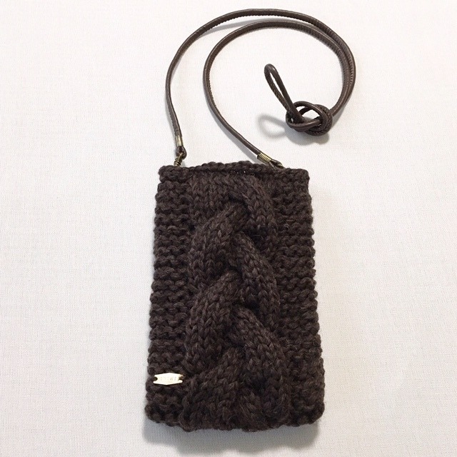 ニットショルダーバッグ ｍｉｎｉ ココアブラウン 受注製作商品 クルーズ インターナショナル Crews Theshop