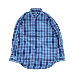 USED 90’s "OLD GAP" pattern shirts - blue