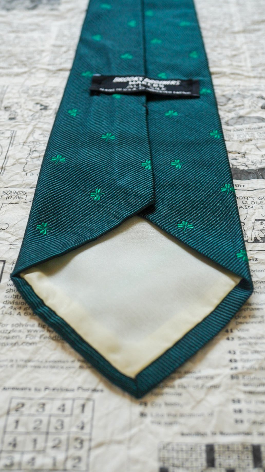 1960s】BROOKS BROTHERS ブルックスブラザーズ クローバー柄 ネクタイ